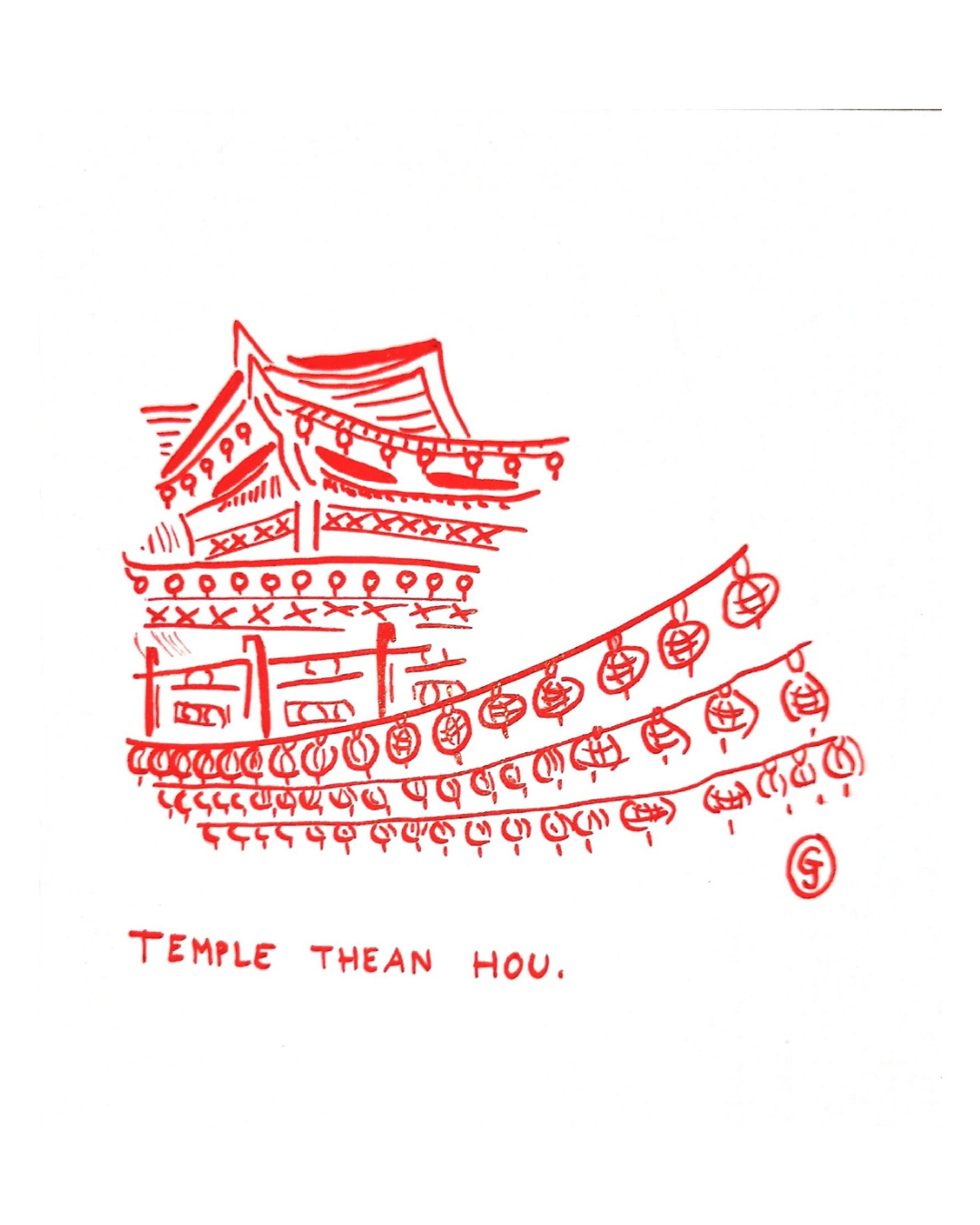 Sweat dream cotton blue Thean Hou Temple